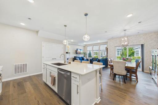 View From Kitchen to Living and Dining Room