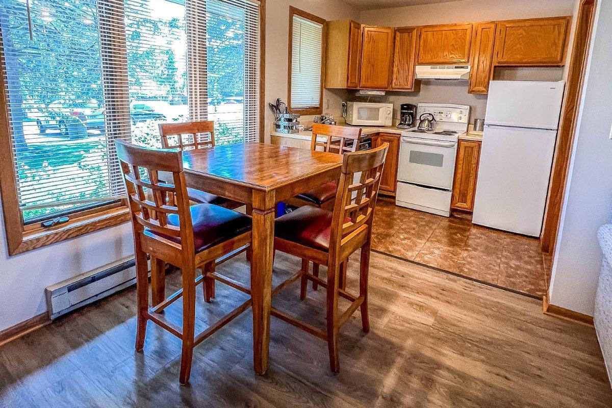 Kitchen and eating area