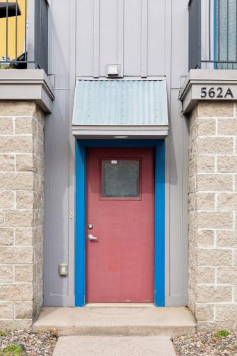 Back door steps away from guest parking.