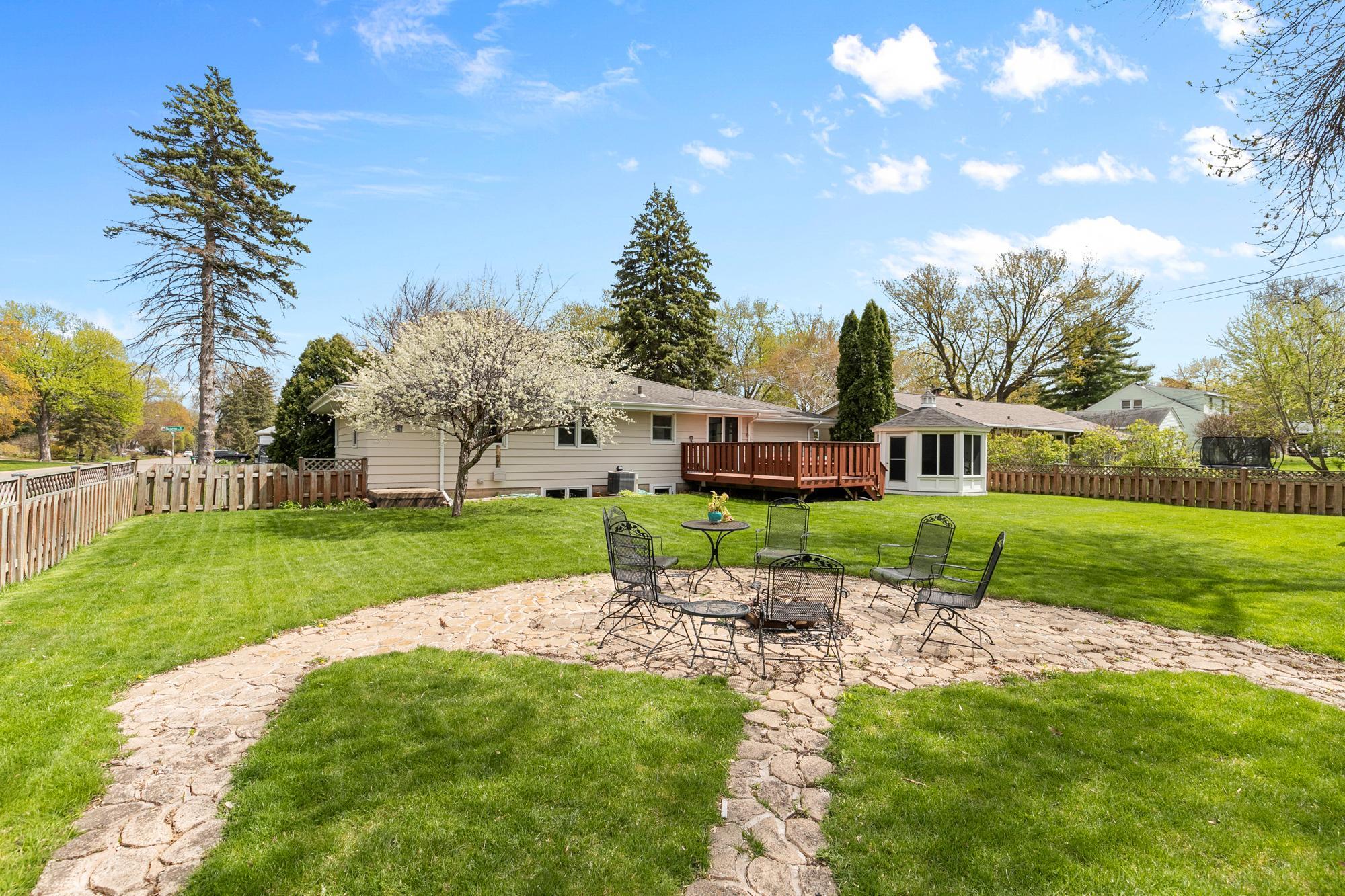 A nice flat yard with a deck, fire pit an outdoor gazebo make this the home where everyone will want to be.
