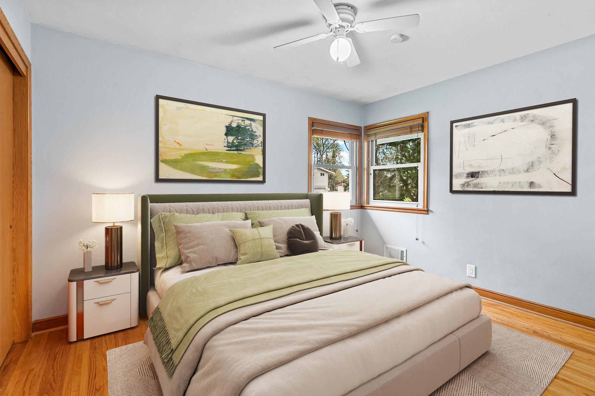 Bedroom #3 on the main level. This has been virtually staged.
