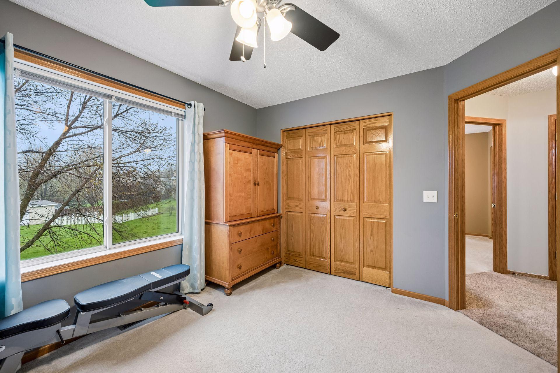 Bedroom #3 - windows face side yard