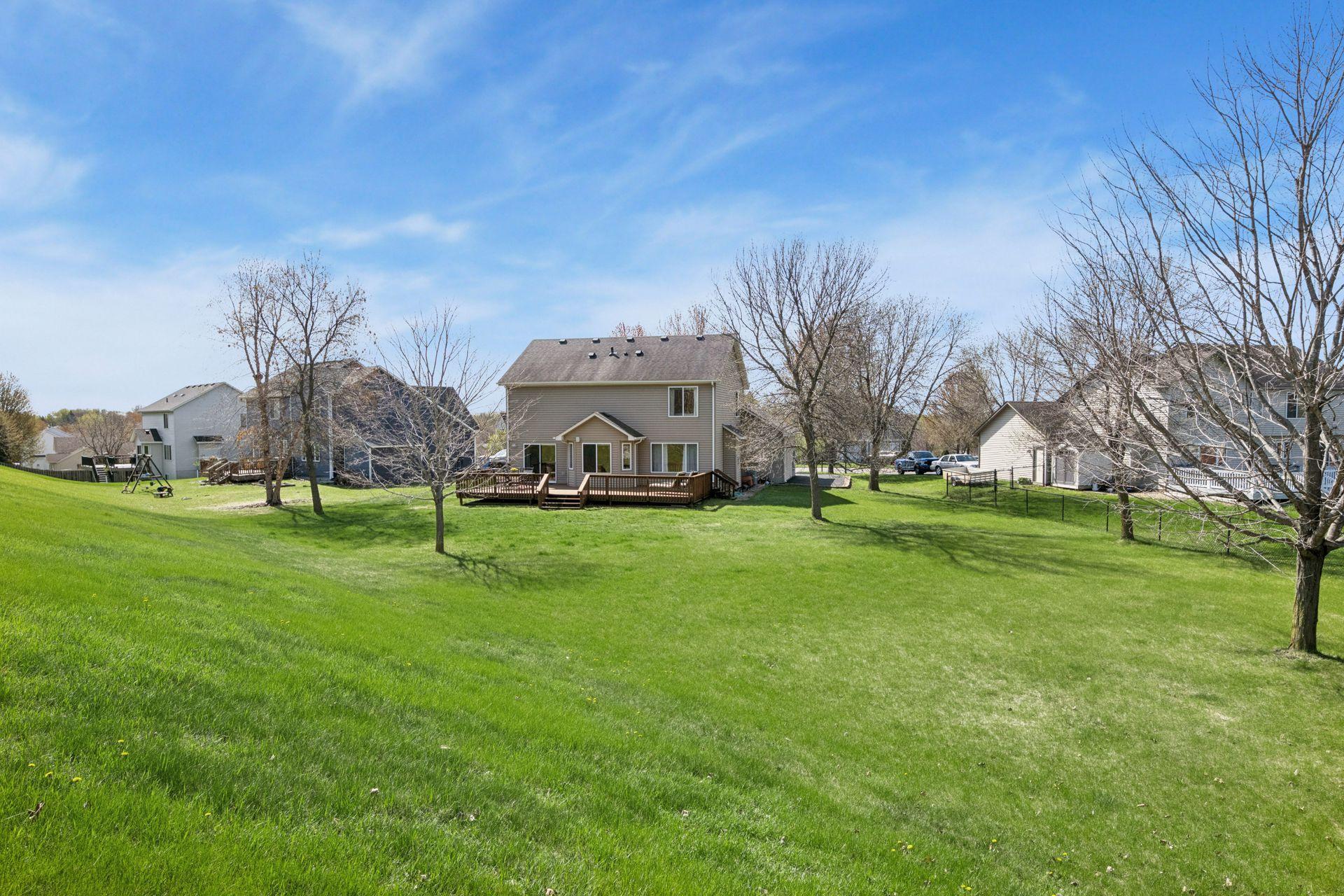 This yard can accommodate it all - gardening, play area, games, firepit, etc.