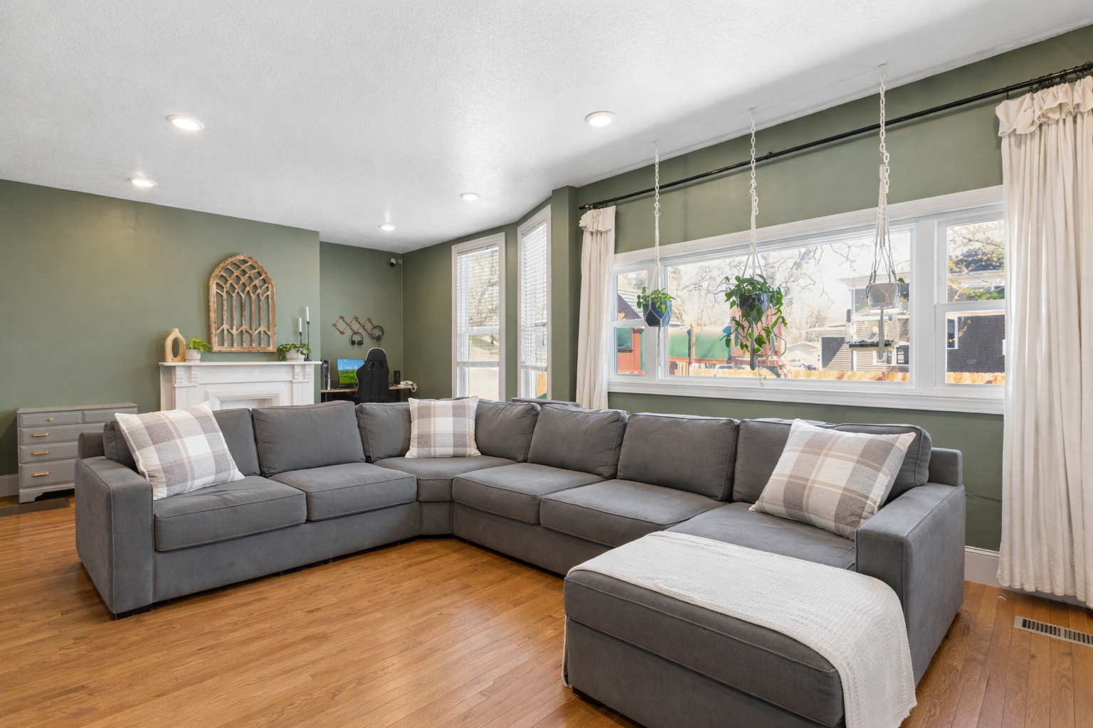 Living room with lots of natural light!