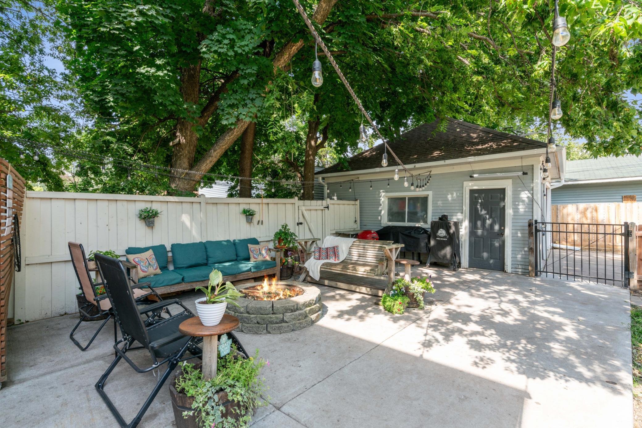 Enjoy warm nights on this patio!