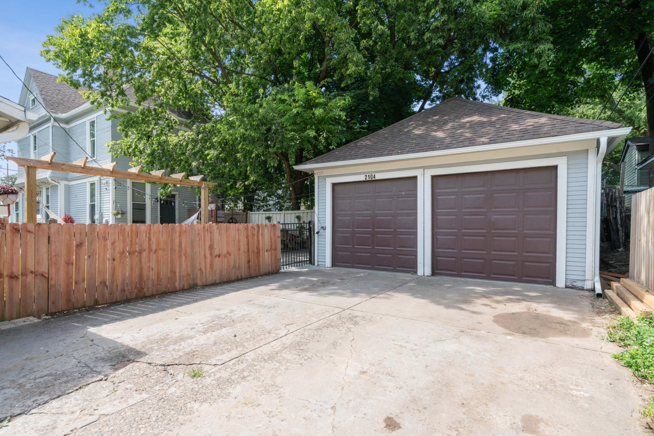 Two car garage