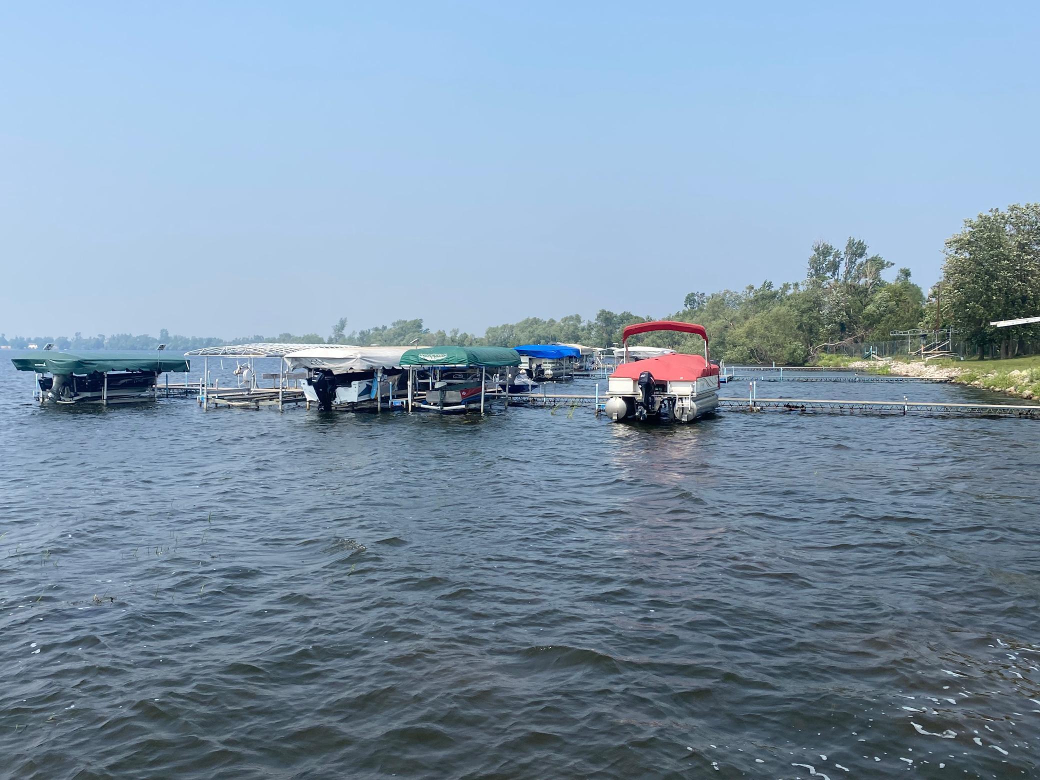 Dock in private marina
