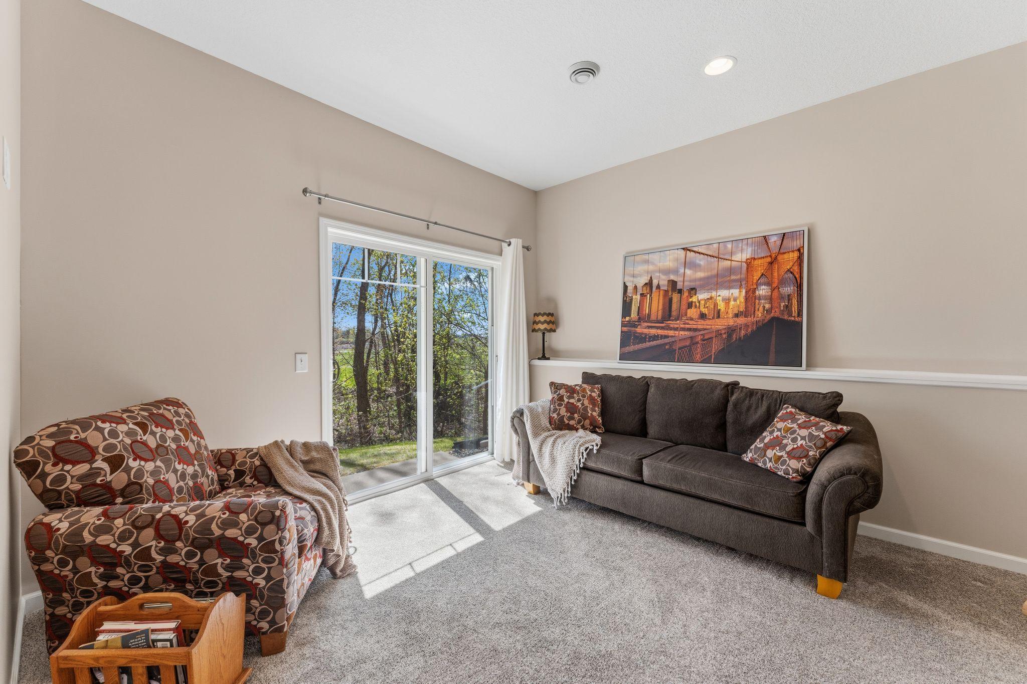 Family room that has a walk out to the back yard