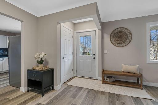 Welcoming Front Entry with Closet and Seating Spaces
