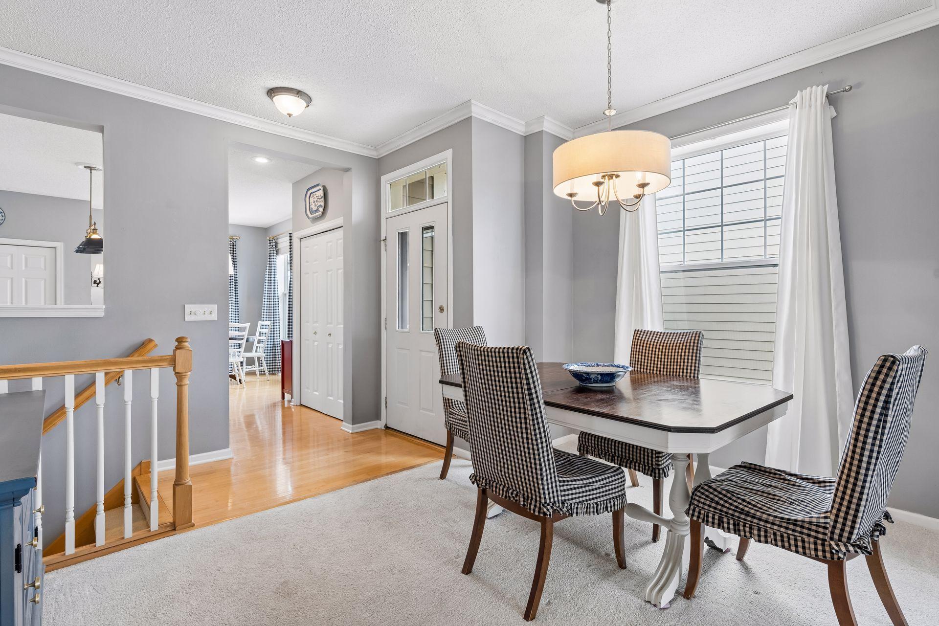 Inviting front entry with formal dining area, perfectly connected to the kitchen for everyday living and entertaining.