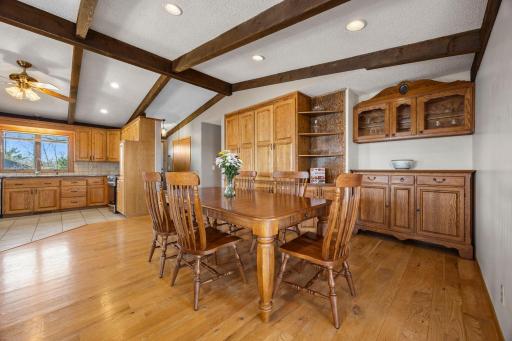 Vaulted Ceiling with Fan and Overhead Lighting