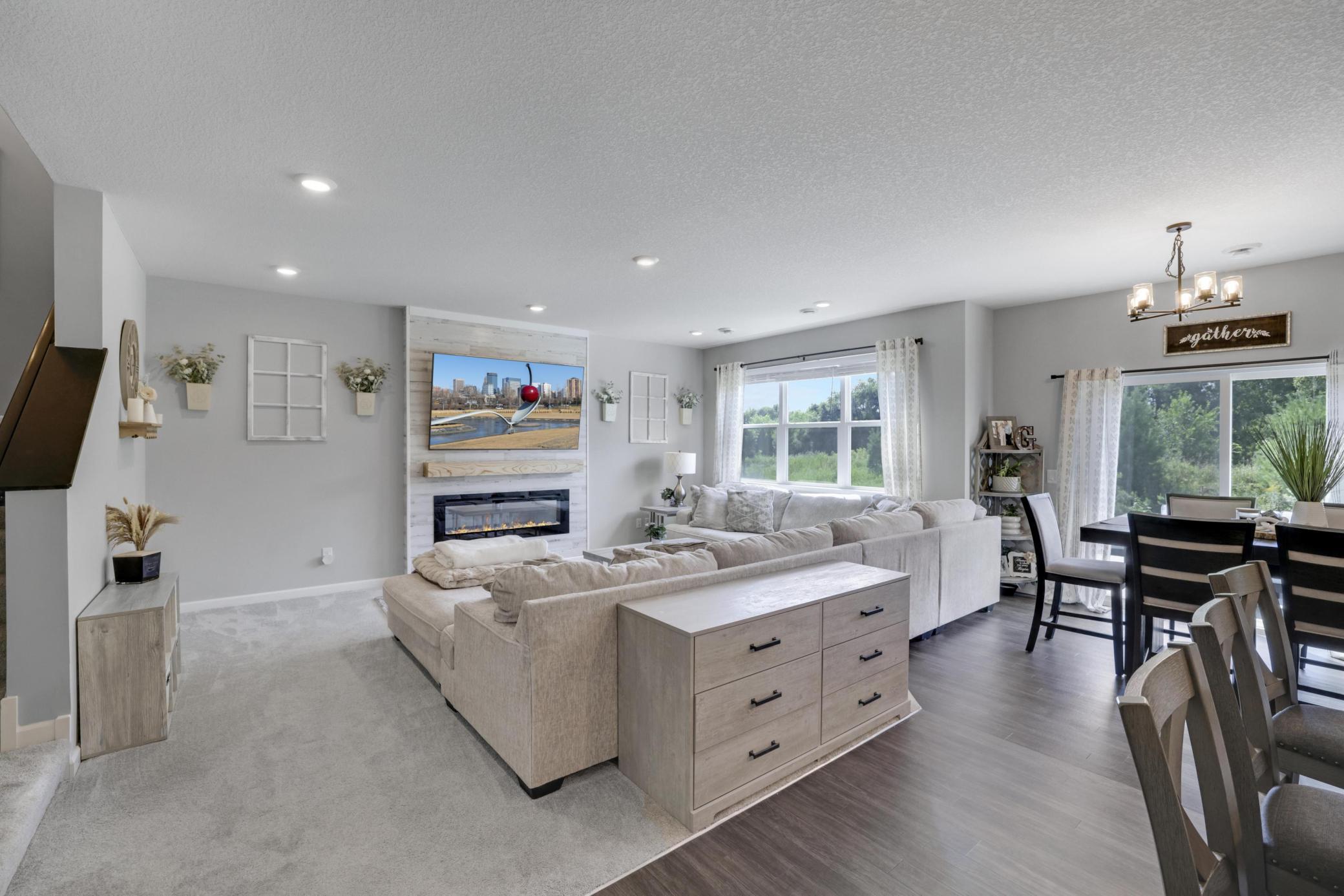 Another view of the wonderful open feel of the great room and dining room.