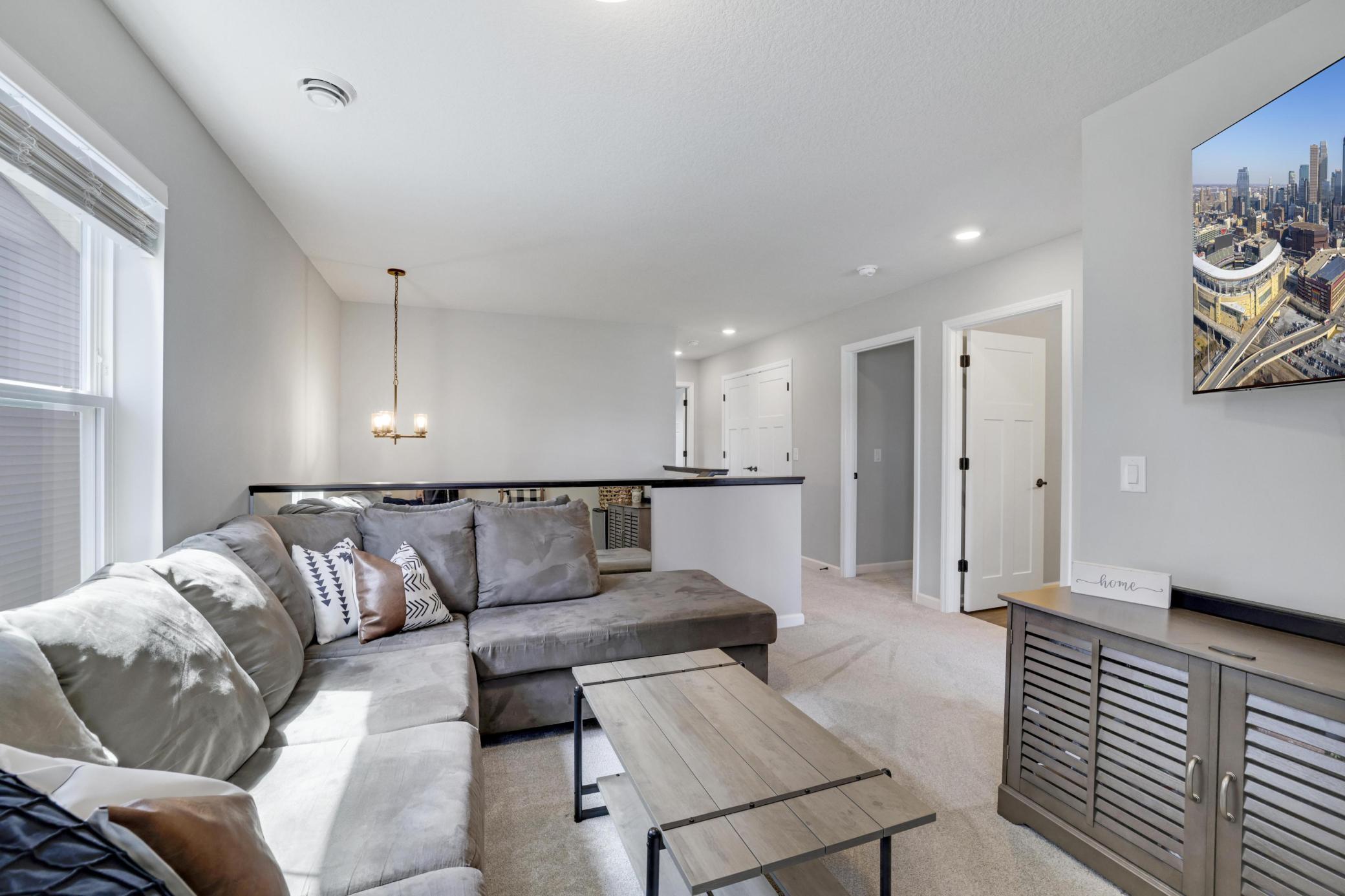 The loft/office offers more useable space!