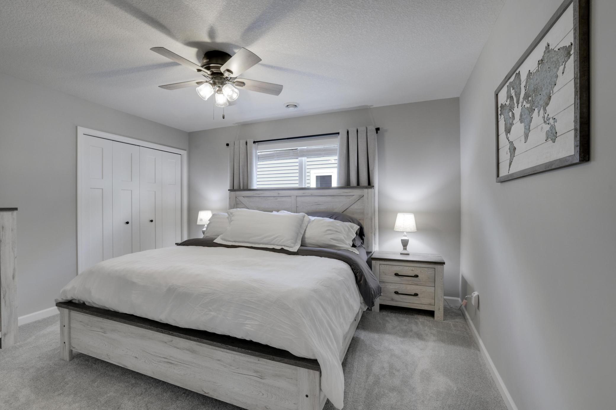 Another upper level over sized bedroom .