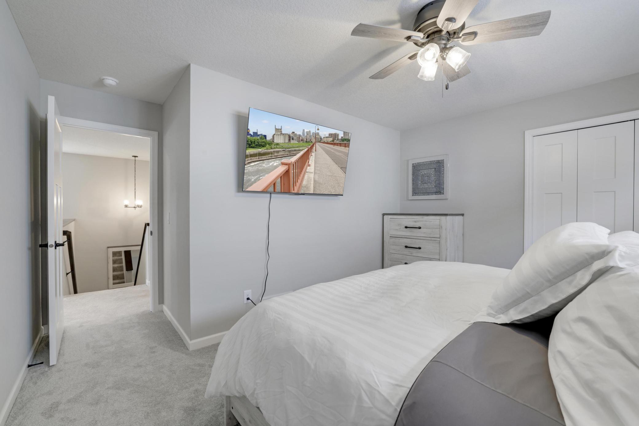 Another view of the upper level bedroom.