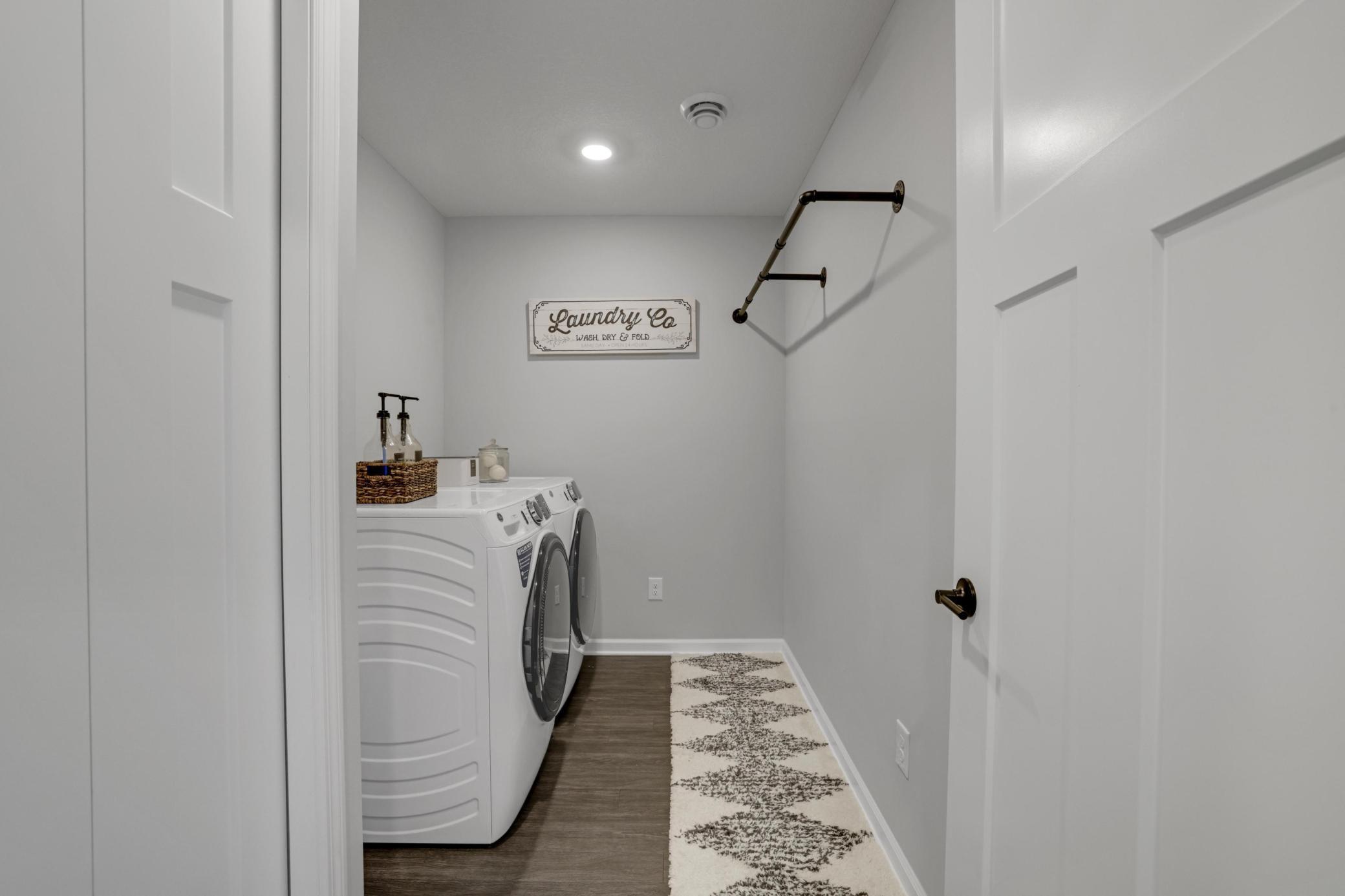 Upper level laundry room.