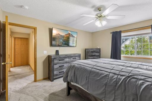 Generous size bedroom with large picture window
