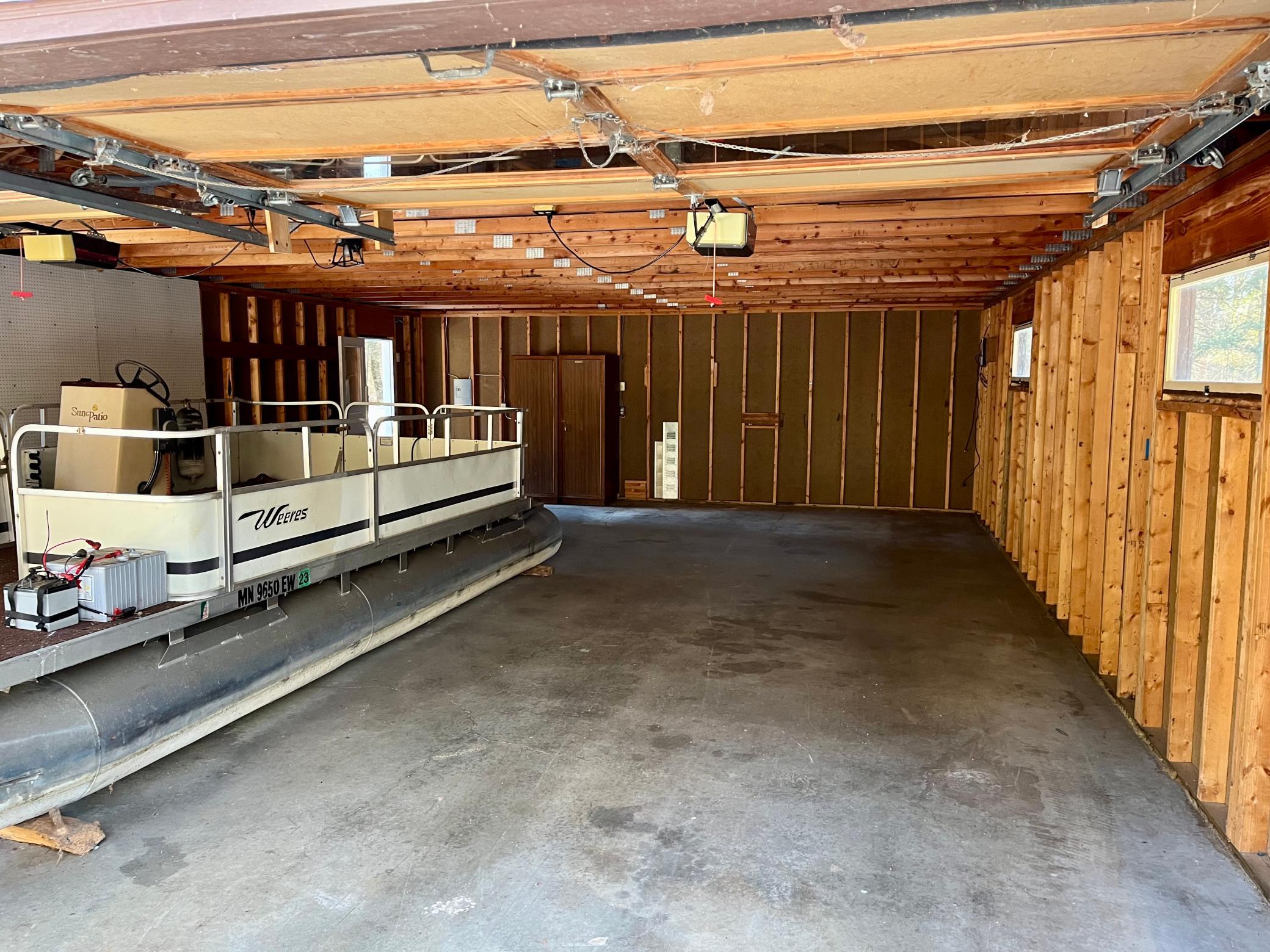 inside the 2 car garage