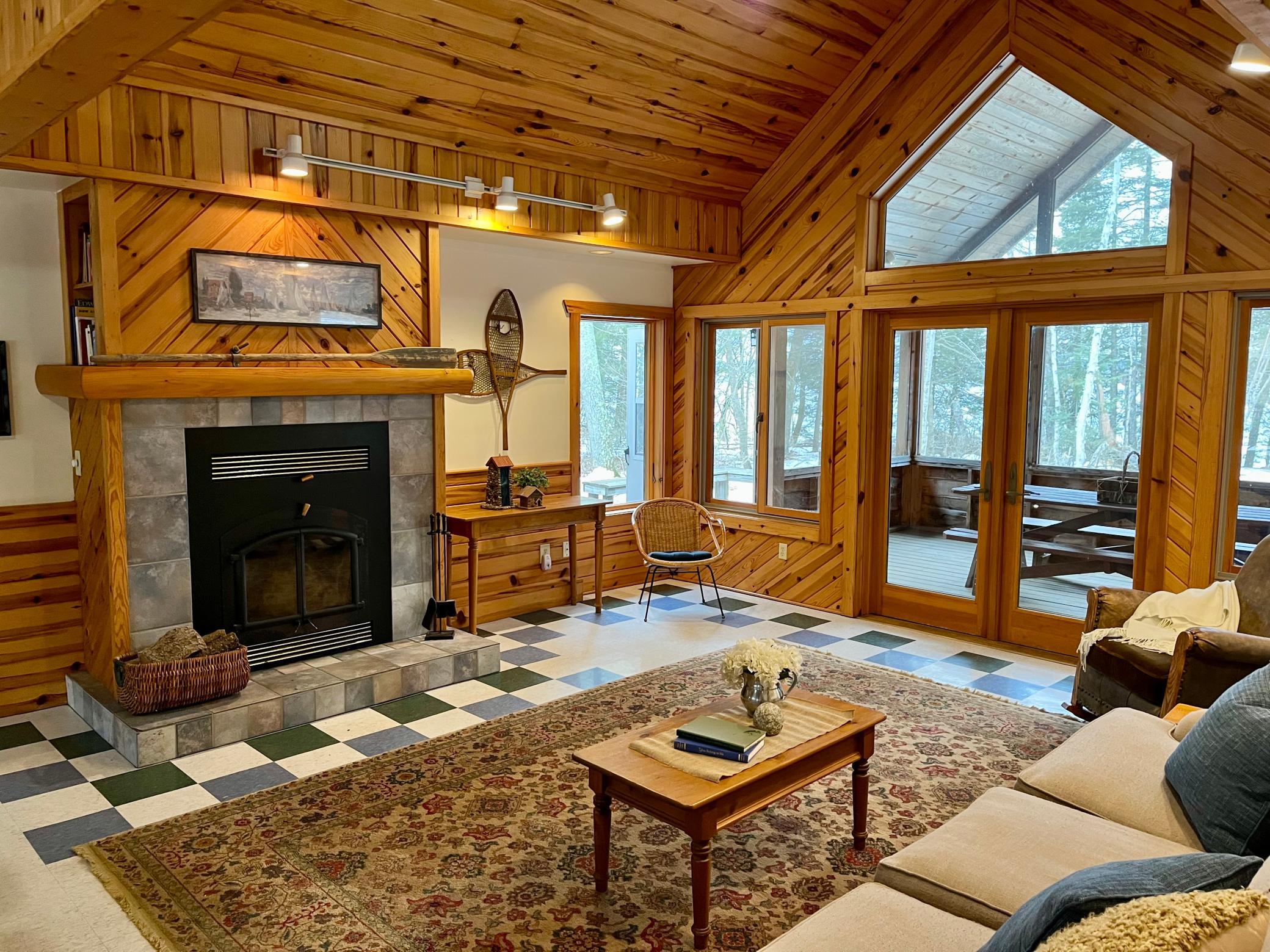 cozy up by the fireplace