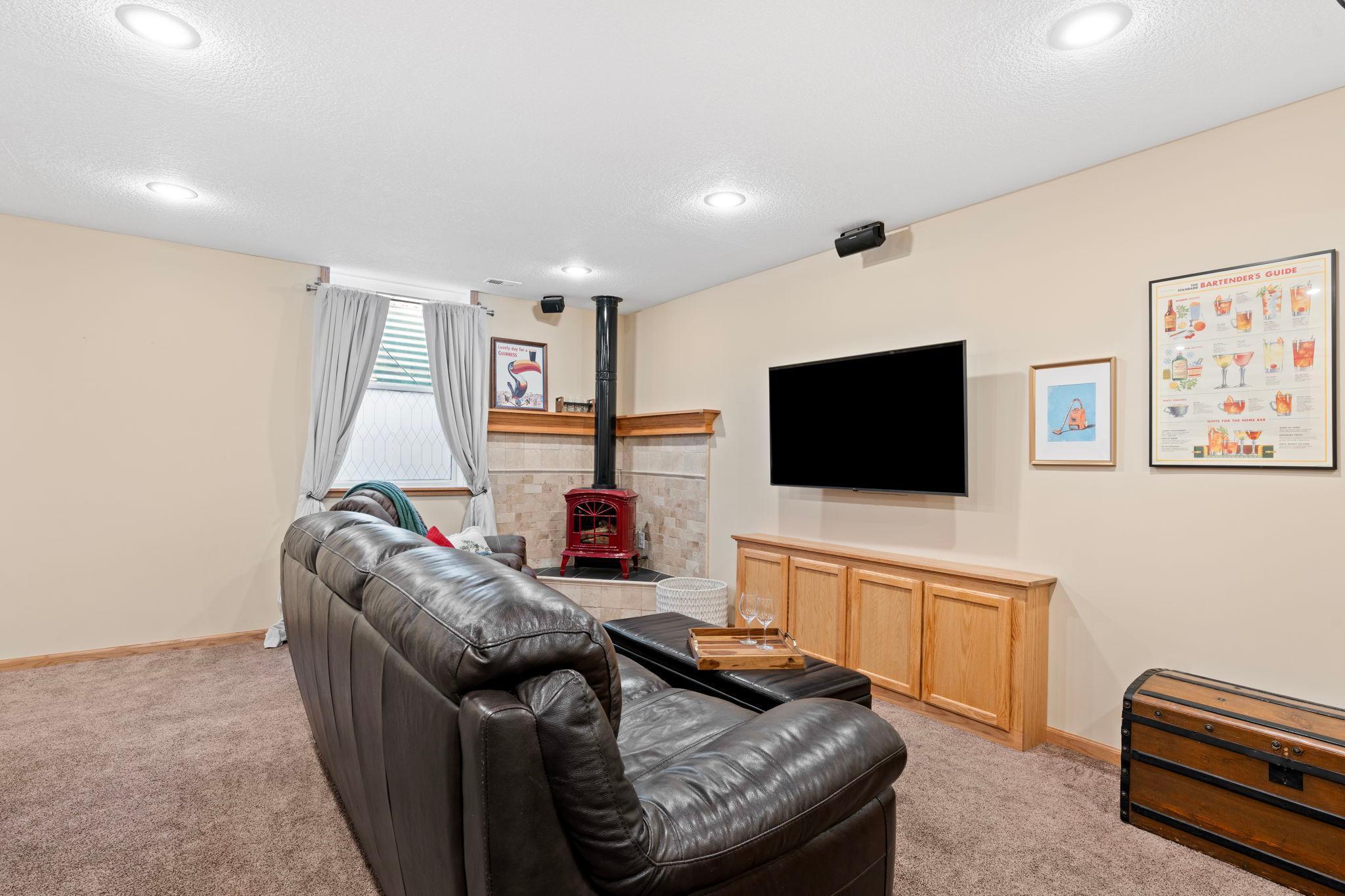 Cozy up by the fire on those cool evenings.