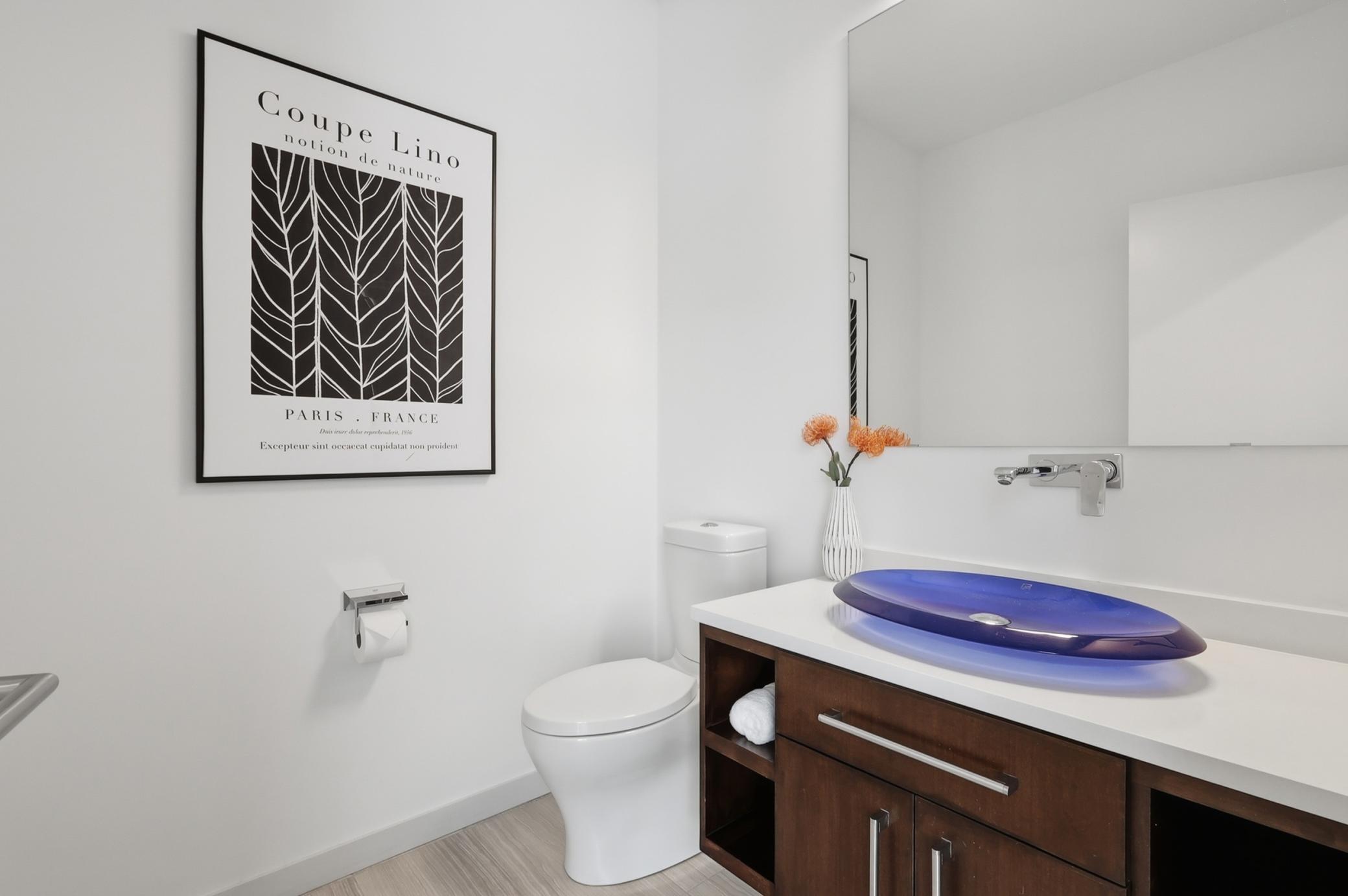 Main level half bathroom