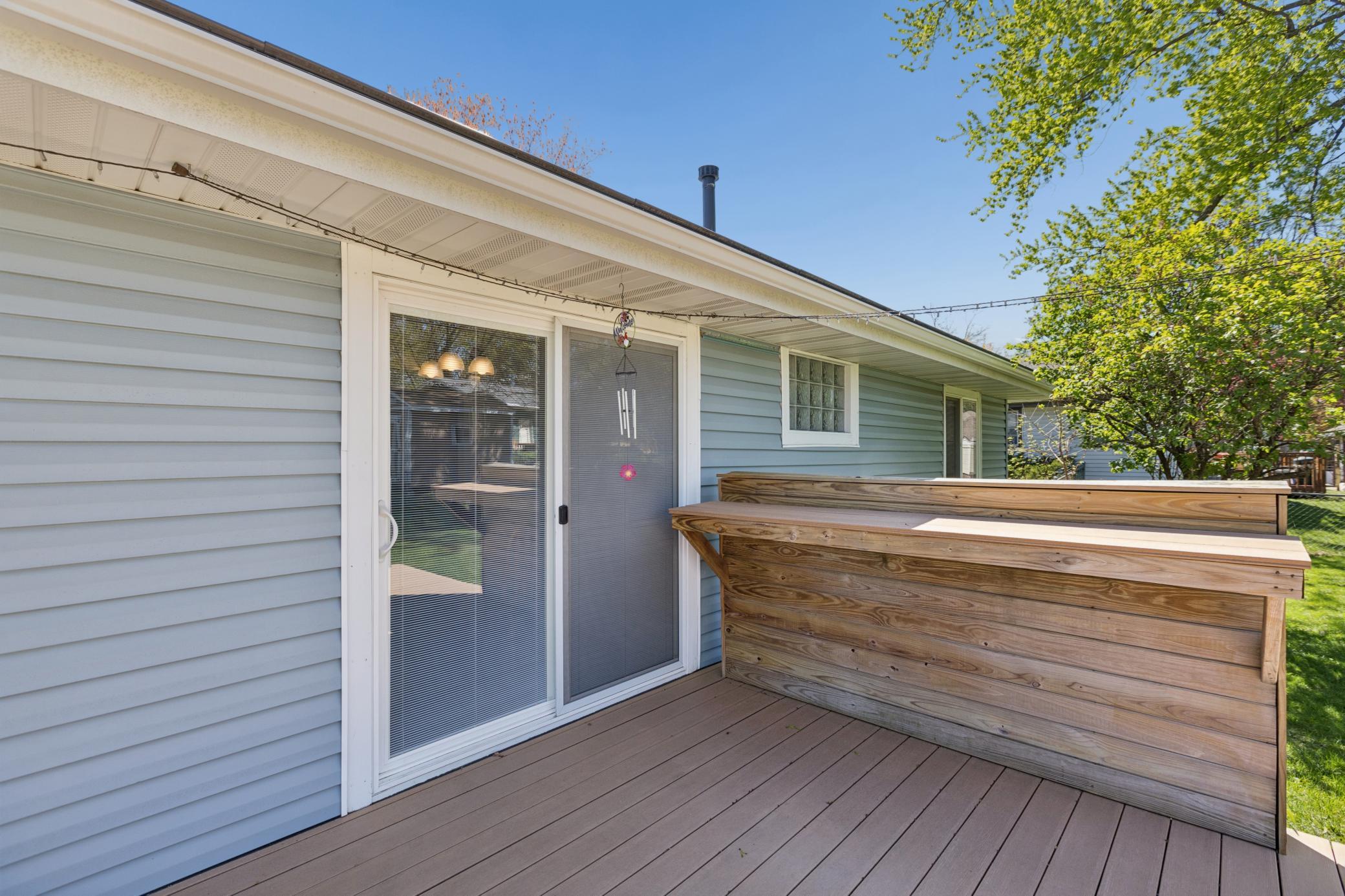 Deck off of sliding door