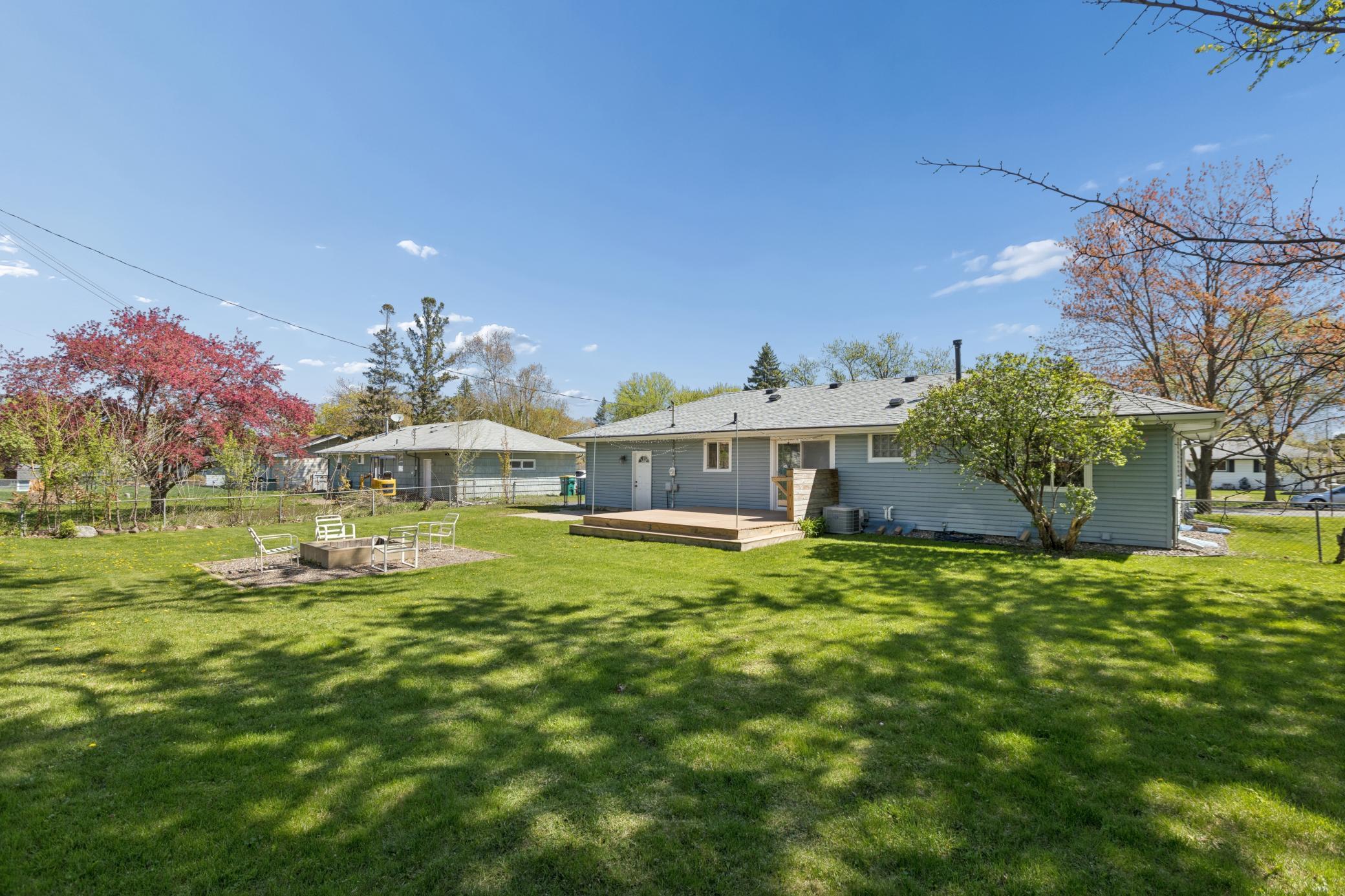 Spacious backyard