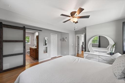 Main-level ownerâs suite tucked privately away from the rest of the home..jpg