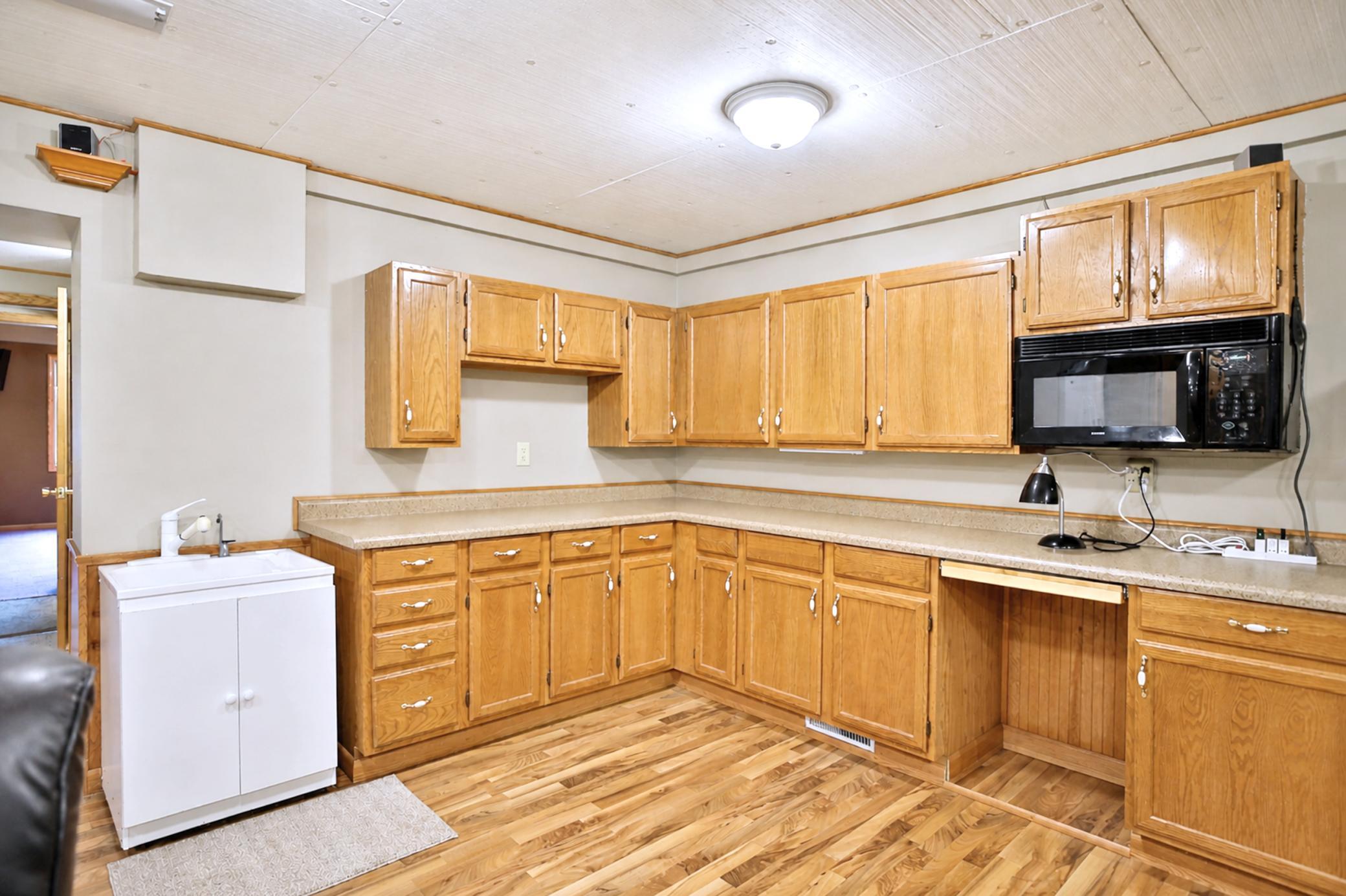 Lower level kitchen area
