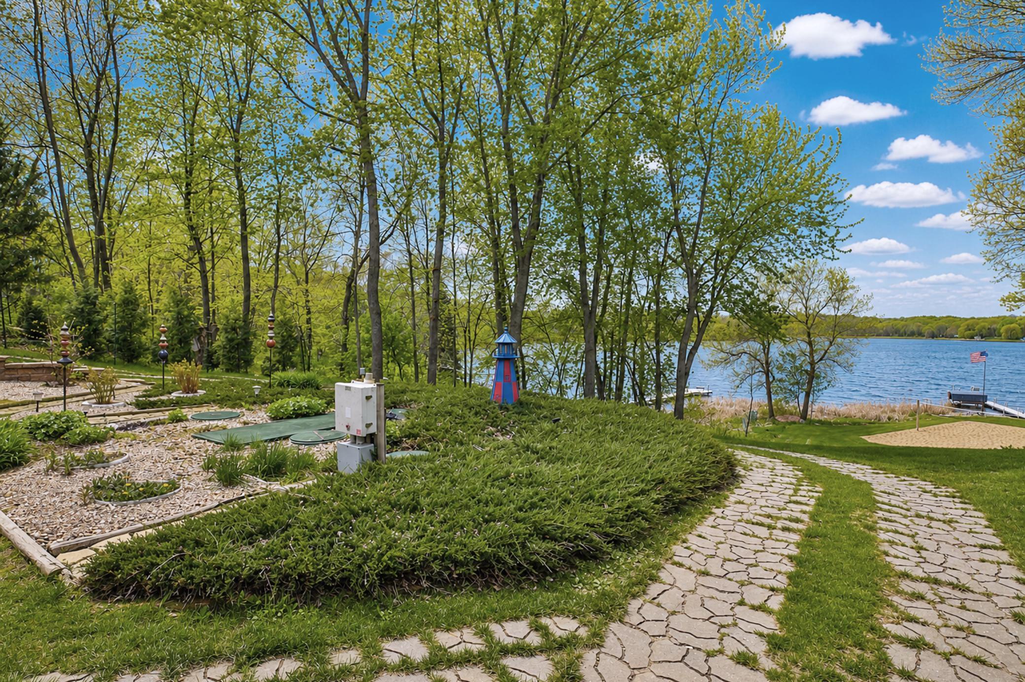 garden path to lake