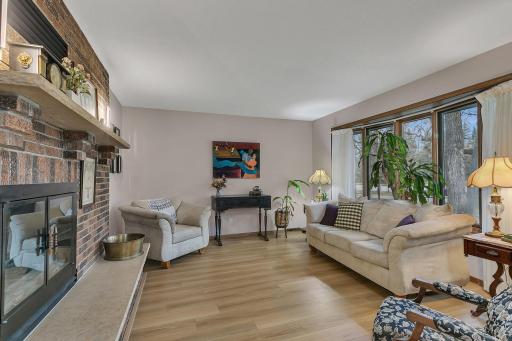 Comfortable living room...all newer flooring.