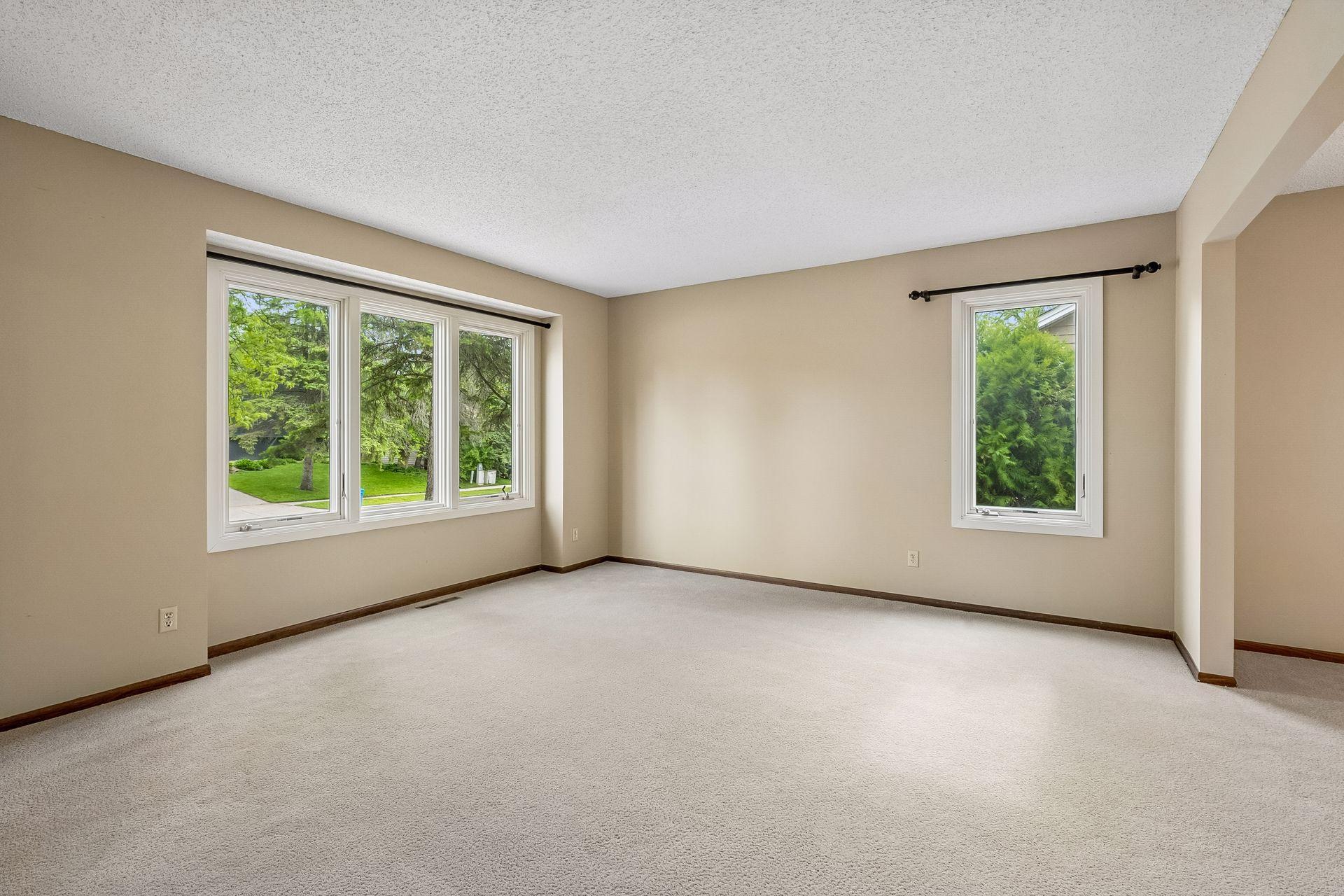 Living Room fills with natural light