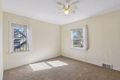 One of two main floor bedrooms