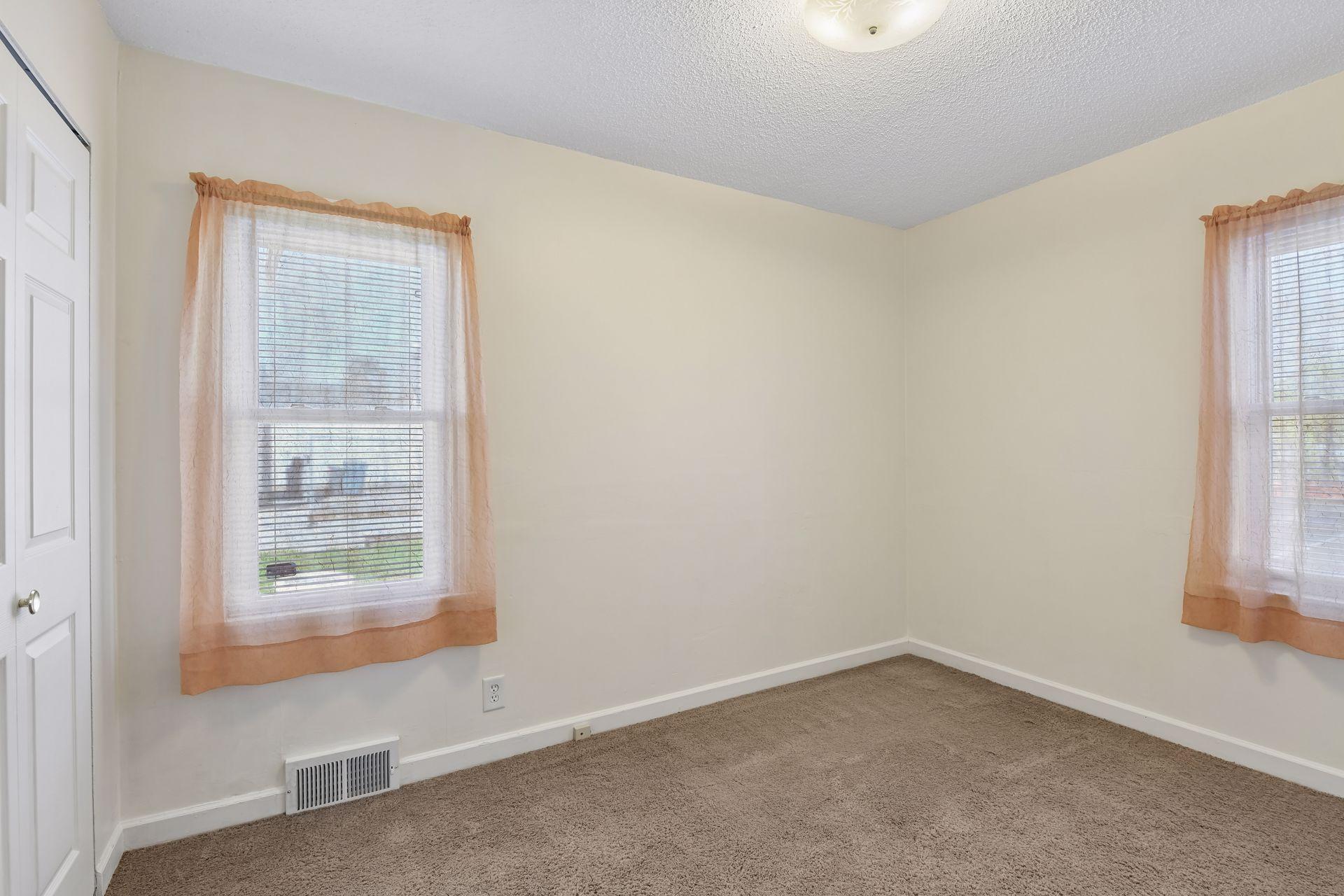 One of two main floor bedrooms