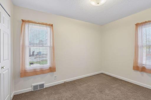 One of two main floor bedrooms