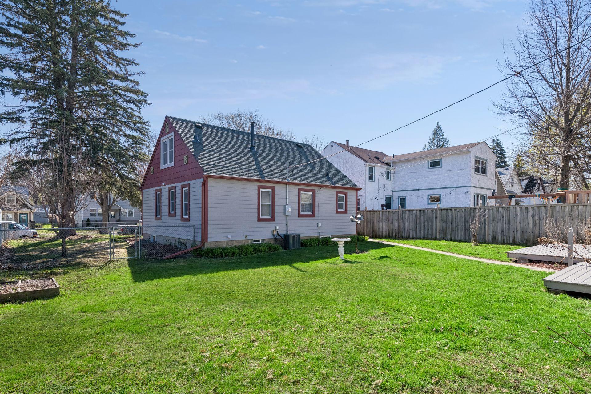 Spacious fenced yard.