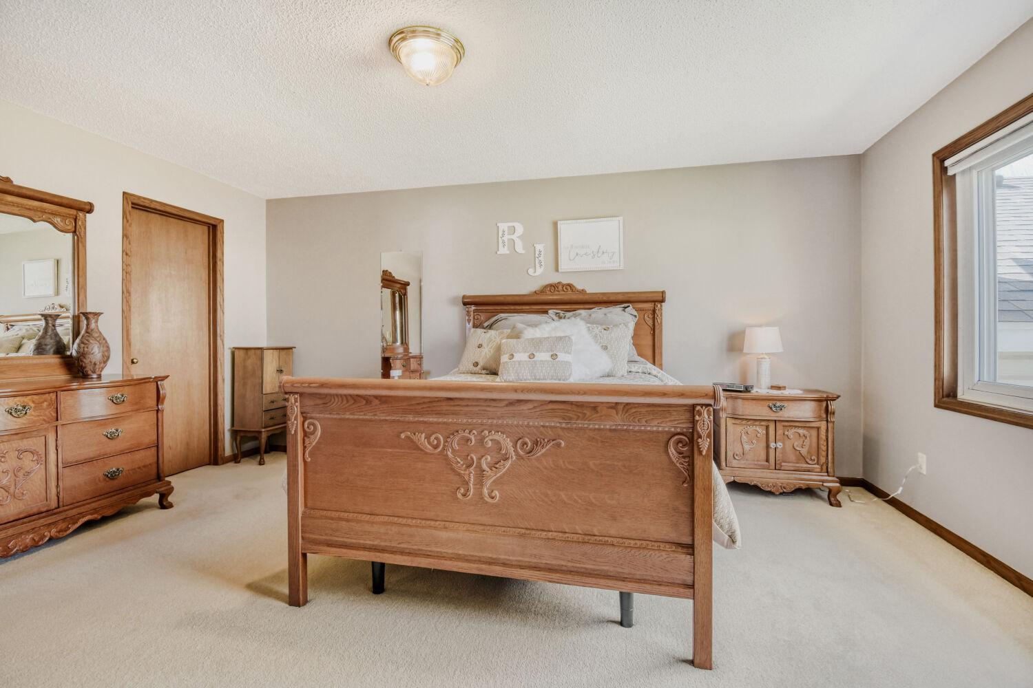 Owners bedroom with a walk-in closet