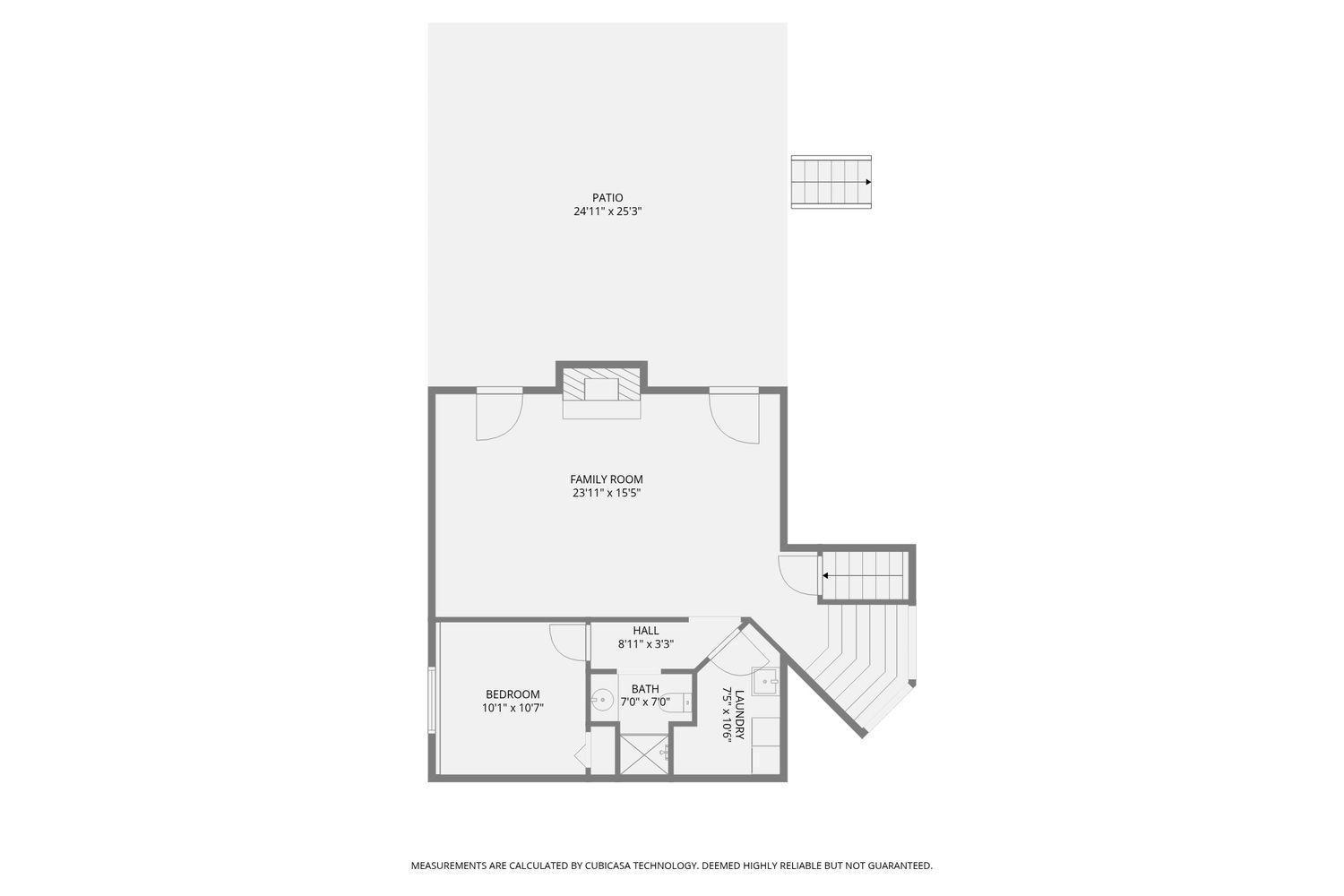 Lowest level wet bar are