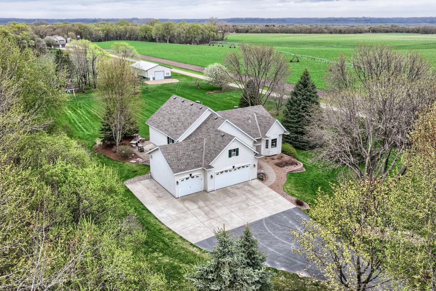 Aerial view of the property