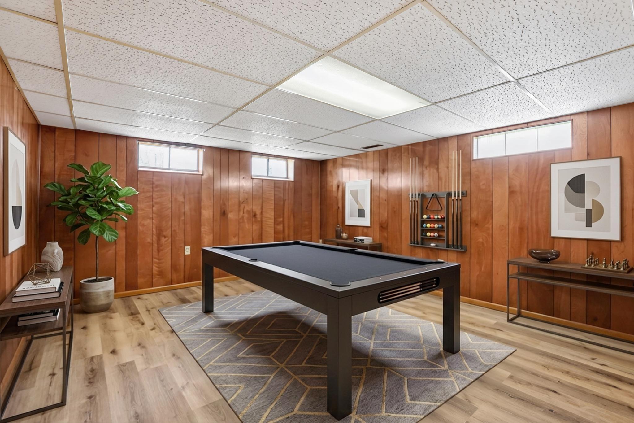 Spacious flex room in the lower level-bring your ideas!