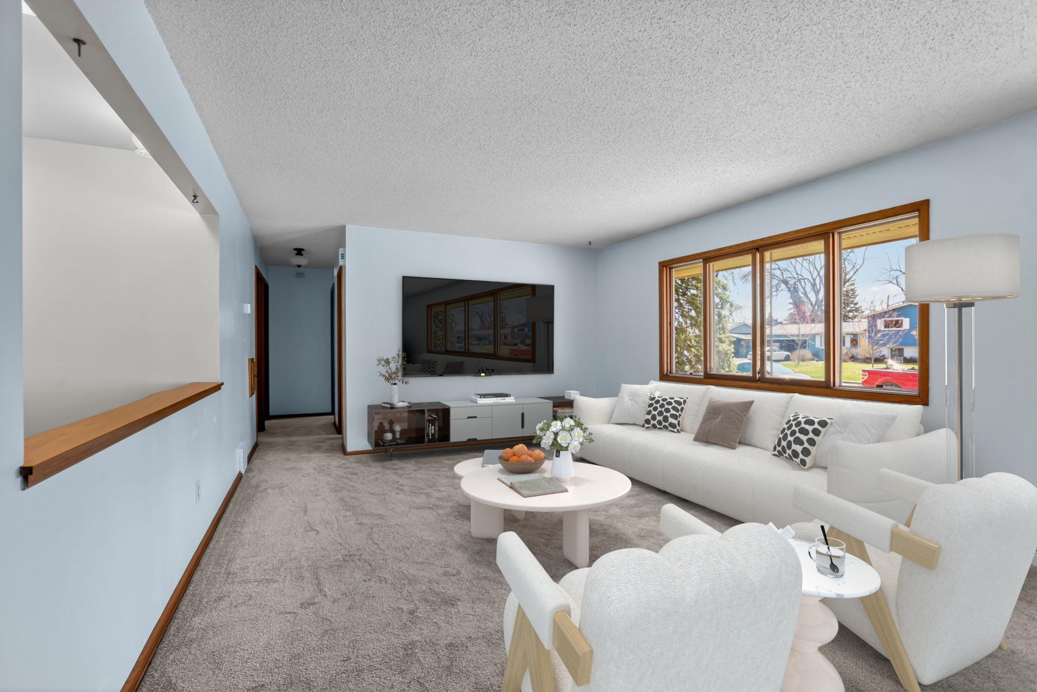 Light filled home with large front window