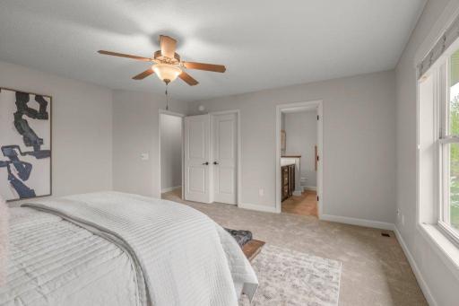Walk-in closet and primary en suite full bath