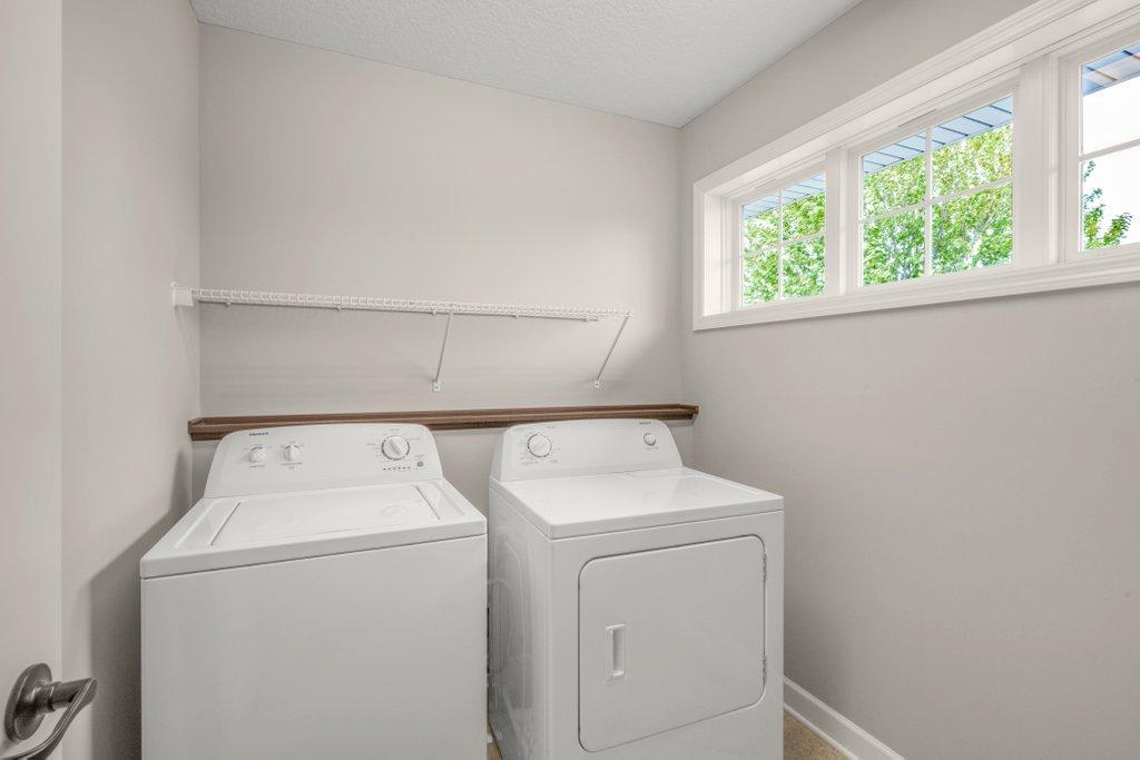 Convenient upstairs laundry room