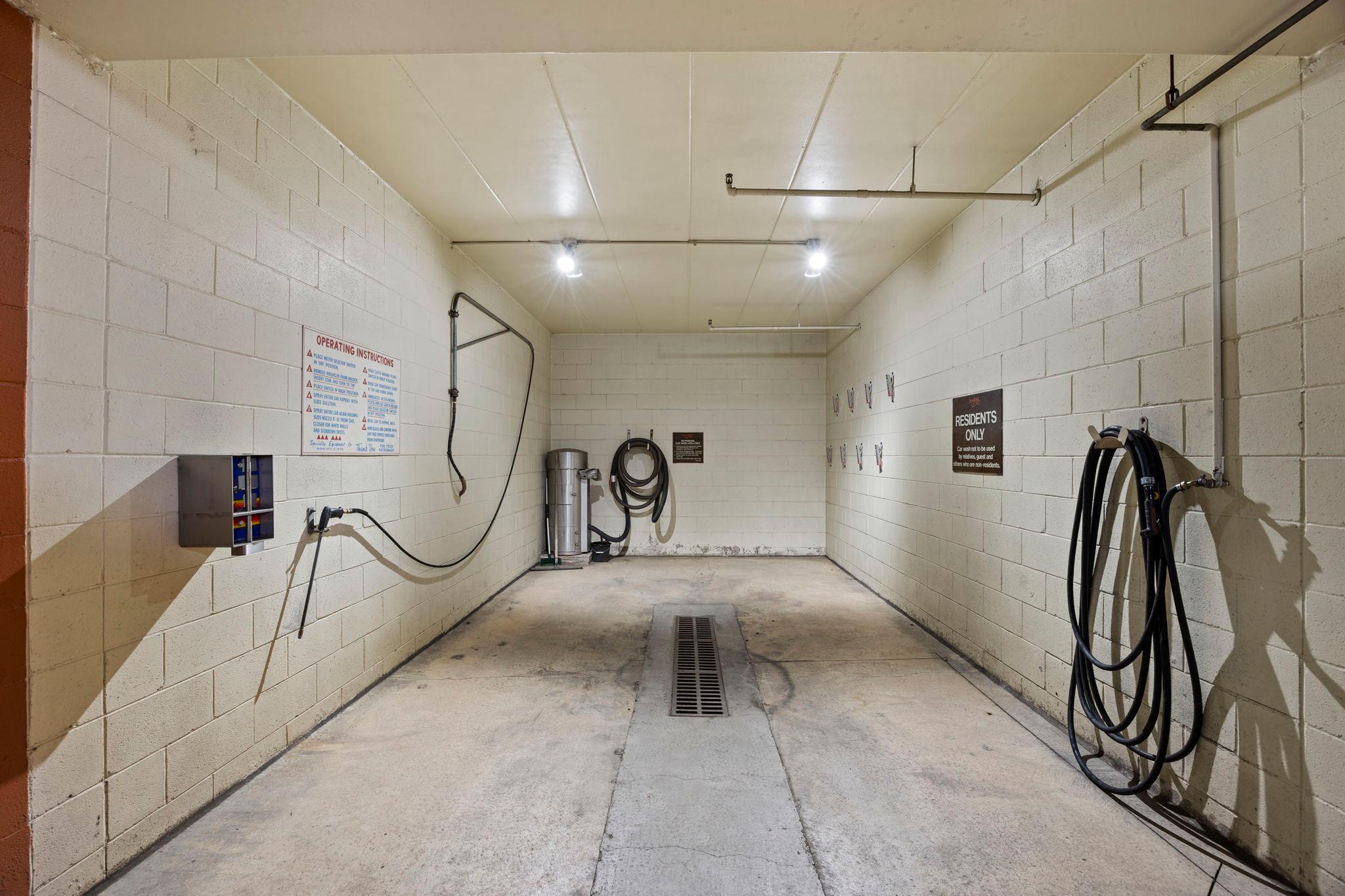 Beyond the unit itself, the building delivers an extraordinary amenity package designed for comfort, convenience, and lifestyle enjoyment. Residents benefit from hall storage, an assigned parking stall, and a complimentary car wash bay.