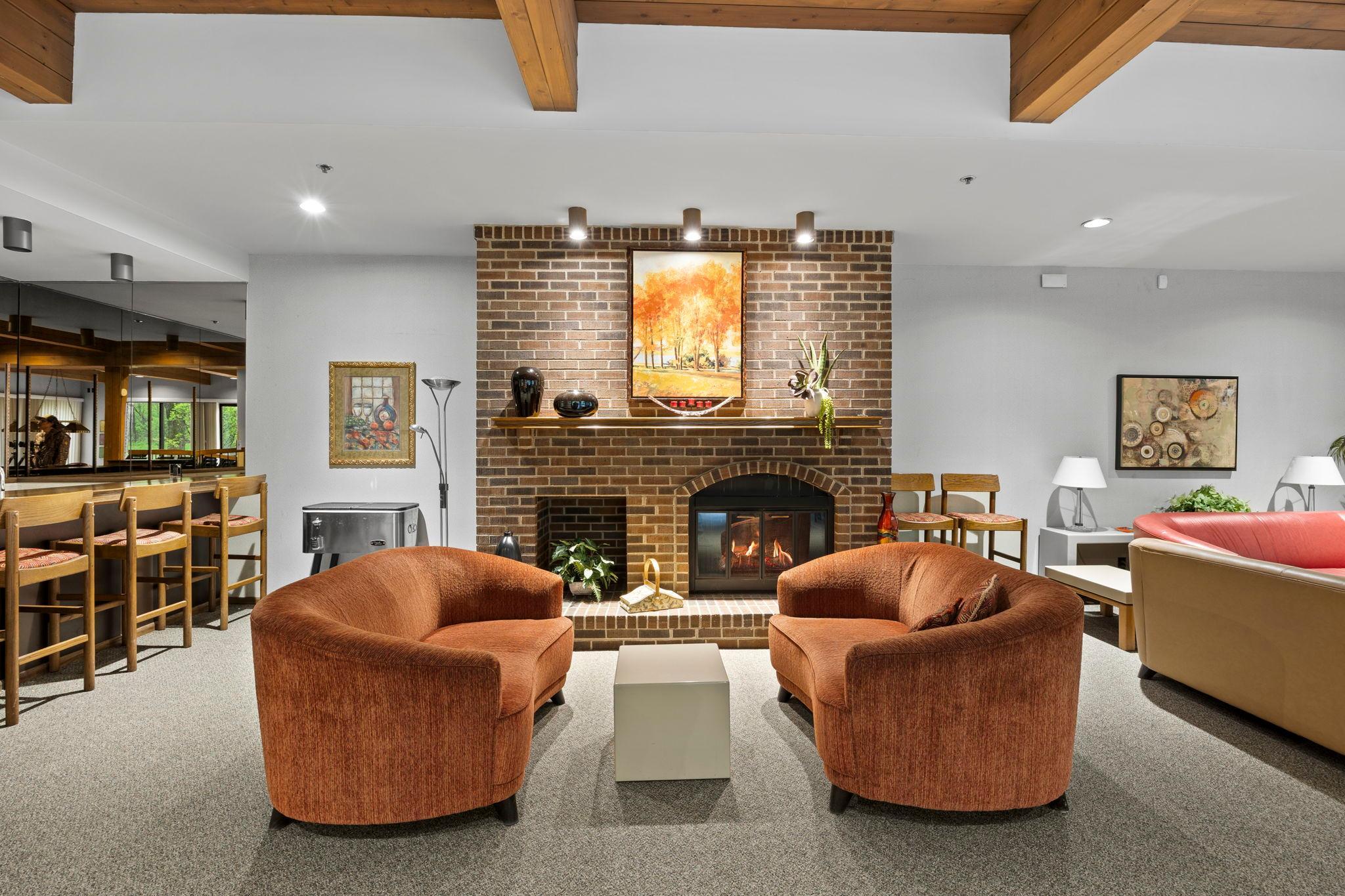 Fireside lounge and club room.