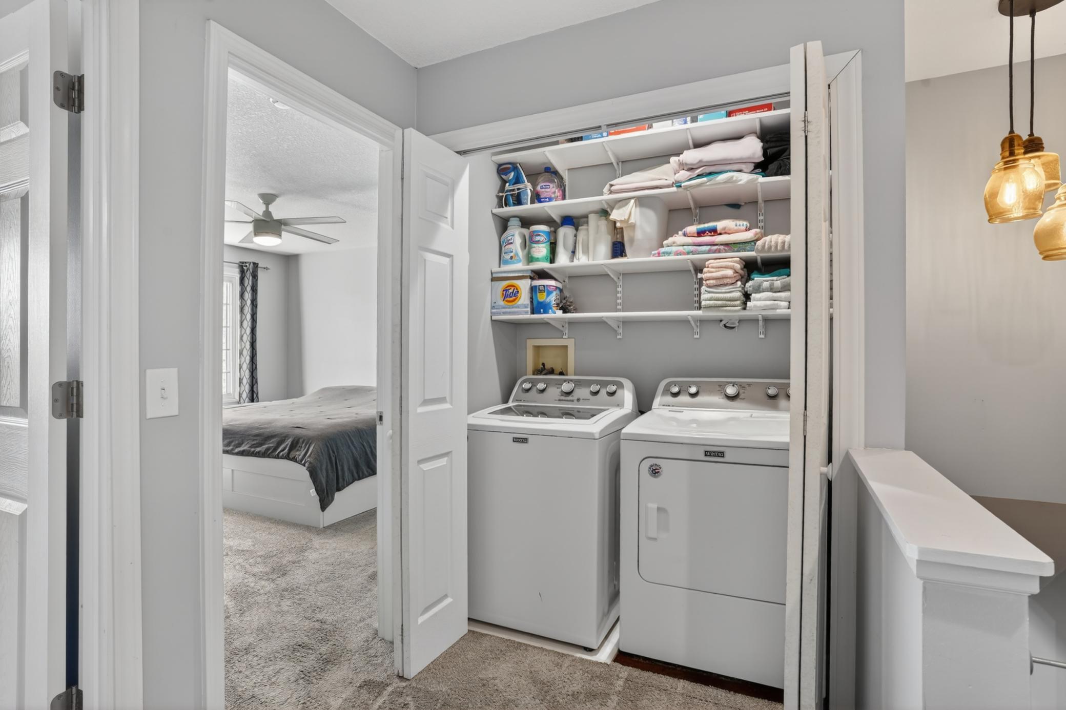 Upper level laundry