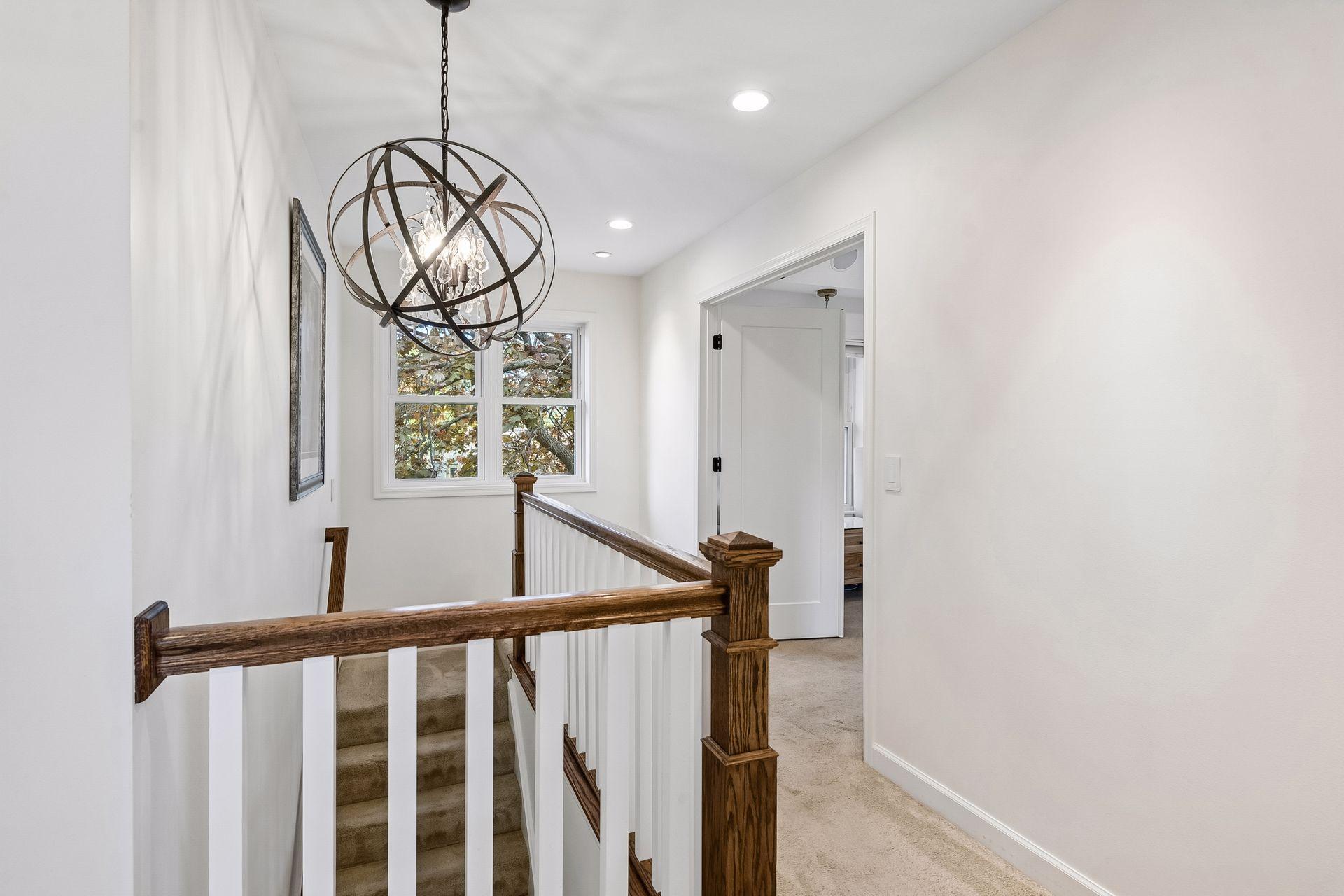 Upper level staircase and hallway area
