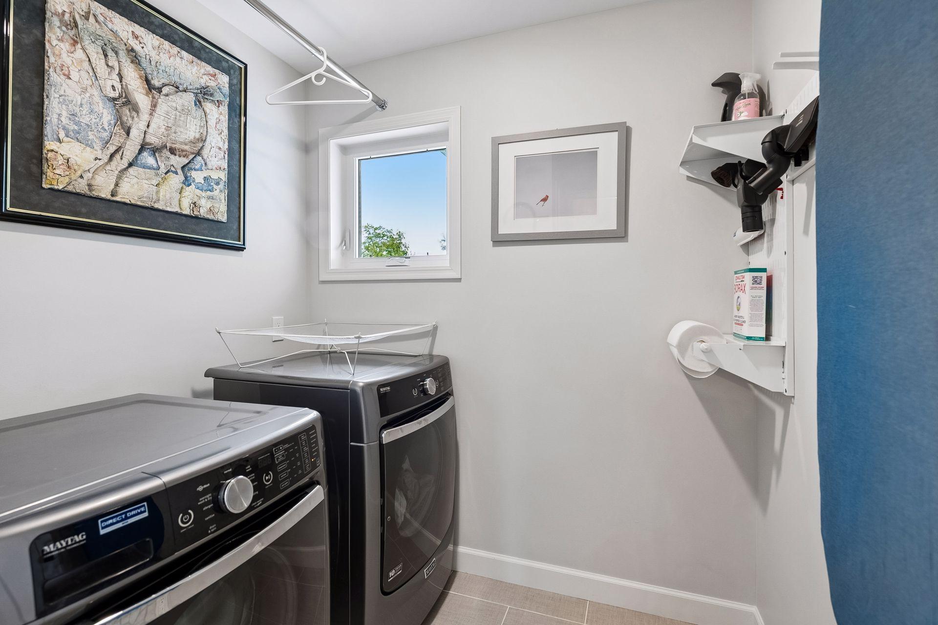 Upper level laundry room
