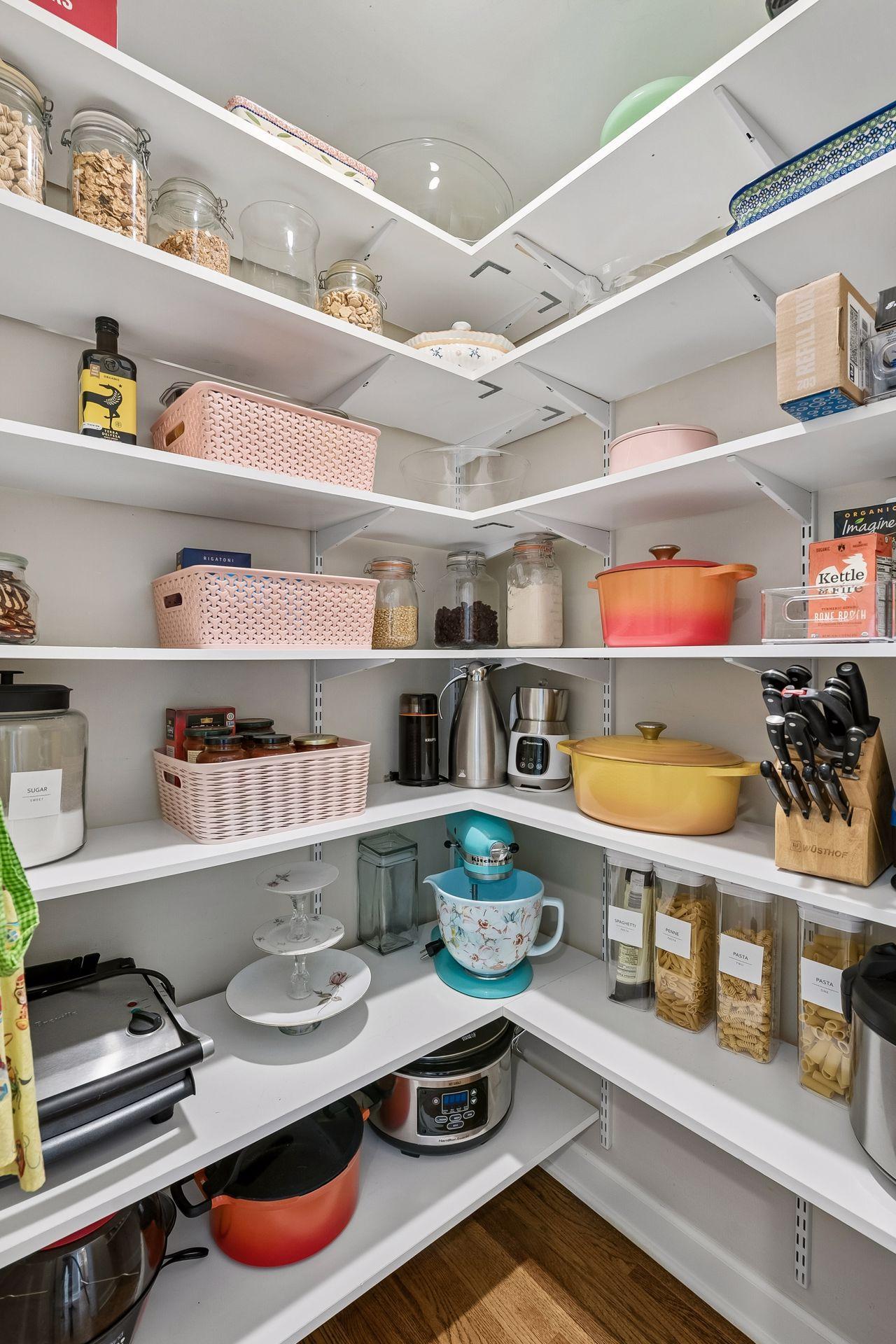 Walk-in pantry just off the kitchen