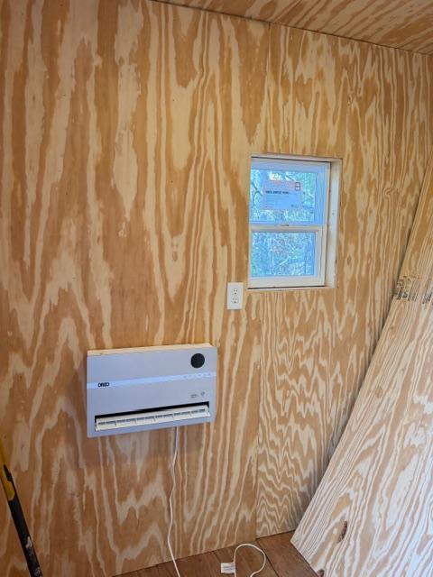 Large heated outhouse, electricity